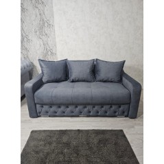 Canapea cu extensie in 3 parti cu sezut si tablie cu stras