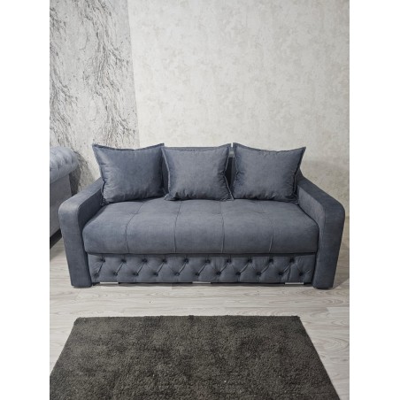 Canapea cu extensie in 3 parti cu sezut si tablie cu stras